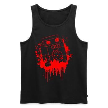 Finnish Goth Aesthetic Gothic Strawberry Milk - Männer Premium Bio Tank Top - Schwarz - Vorne - AI Model Male 178 light (178cm)