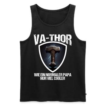 Papa Vathor Va Thor Vatertag Vatertagsgeschenk - Männer Premium Bio Tank Top - Schwarz - Vorne - AI Model Male 178 light (178cm)