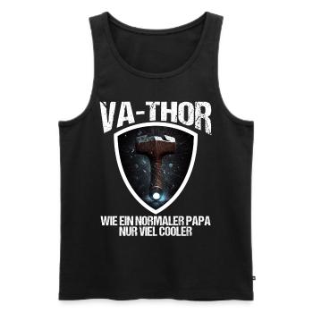 Papa Vathor Va Thor Vatertag Vatertagsgeschenk - Männer Premium Bio Tank Top - Schwarz - Vorne - AI Model Male 178 light (178cm)