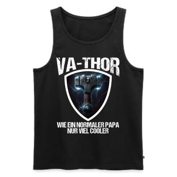 Papa Vathor Va Thor Vatertag Vatertagsgeschenk - Männer Premium Bio Tank Top - Schwarz - Vorne - AI Model Male 178 light (178cm)