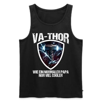 Papa Vathor Va Thor Vatertag Vatertagsgeschenk - Männer Premium Bio Tank Top - Schwarz - Vorne - AI Model Male 178 light (178cm)