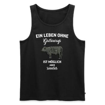 Galloway Rind I Schottland Rinderzucht Geschenk - Männer Premium Bio Tank Top - Schwarz - Vorne - AI Model Male 178 light (178cm)