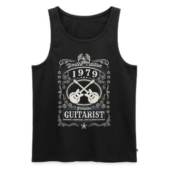 Vintage 1979 Guitarist Geburtstag Geschenk Hobby - Männer Premium Bio Tank Top - Schwarz - Vorne - AI Model Male 178 light (178cm)