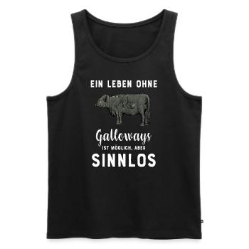 Galloway Rind I Schottland Rinderzucht Geschenk - Männer Premium Bio Tank Top - Schwarz - Vorne - AI Model Male 178 light (178cm)