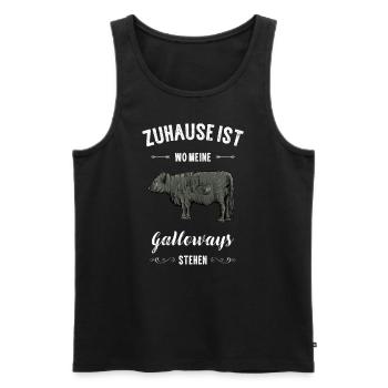 Galloway Rind I Schottland Rinderzucht Geschenk - Männer Premium Bio Tank Top - Schwarz - Vorne - AI Model Male 178 light (178cm)