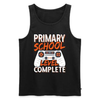 Last Day Of Primary School Graduation 2023 Gamer - Men's Premium Organic Tank Top - black - Front - AI Model Male 178 light (178cm)