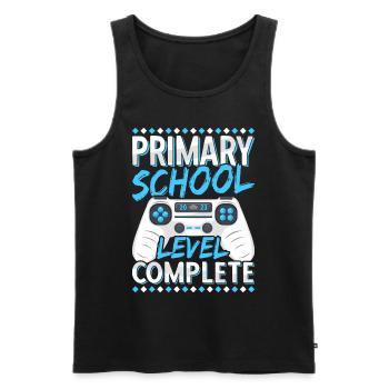 Last Day Of Primary School Graduation 2023 Gamer - Men's Premium Organic Tank Top - black - Front - AI Model Male 178 light (178cm)