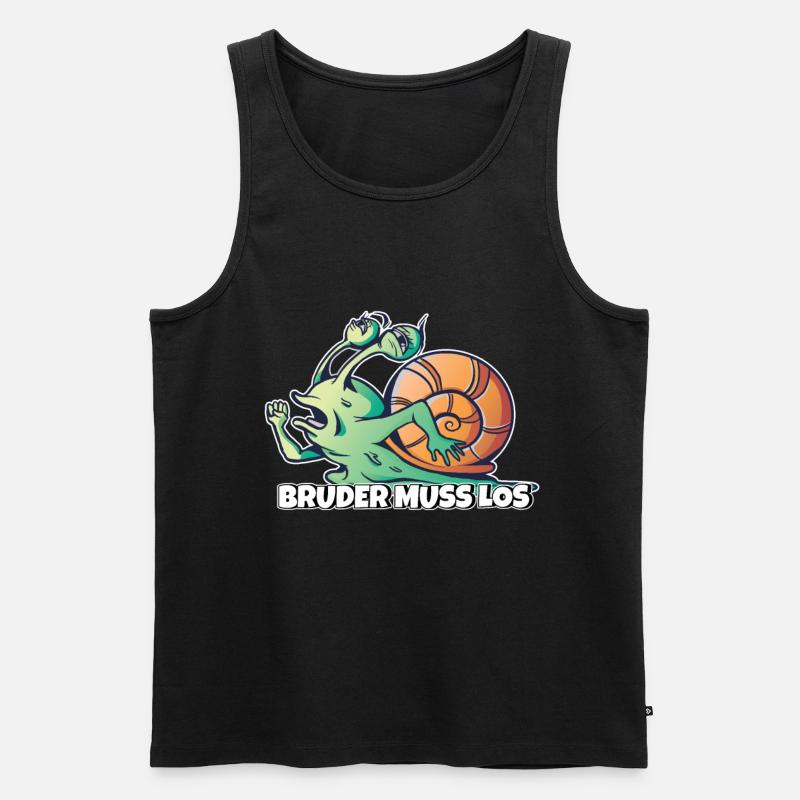 Bruder muss los - Männer Premium Bio Tank Top - Schwarz