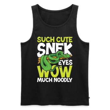 Such Cute Snek Eyes Wow Much Noodly - Männer Premium Bio Tank Top - Schwarz - Vorne - AI Model Male 178 light (178cm)