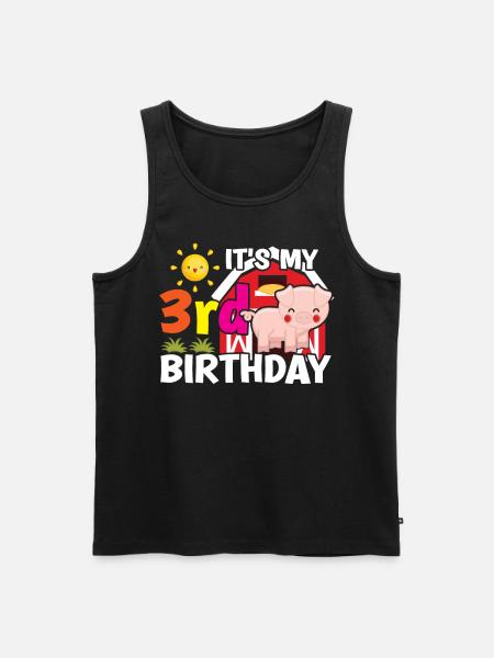 C’est mon 3ème anniversaire - Débardeur bio Premium Homme - noir