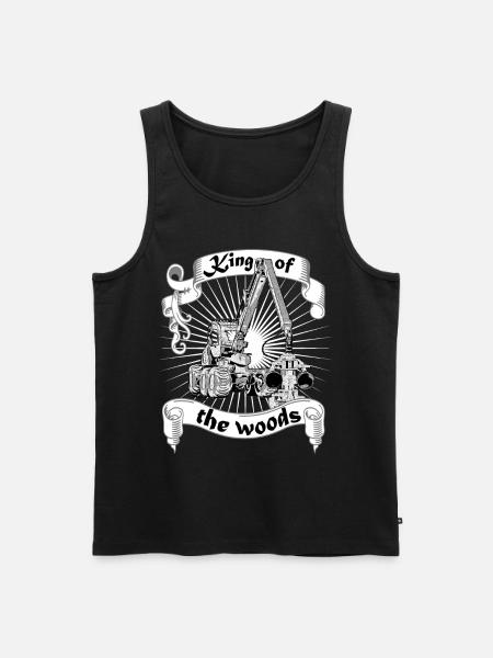 King of The Woods Harvester Waldarbeiter Förster - Männer Premium Bio Tank Top - Schwarz