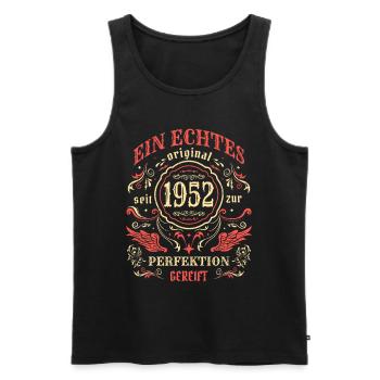 1952 Ein echtes Original seit 1952 - Männer Premium Bio Tank Top - Schwarz - Vorne - Michal (187cm)