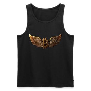 Bitcoin Design für BTC Fans - Männer Premium Bio Tank Top - Schwarz - Vorne - AI Model Male 178 light (178cm)