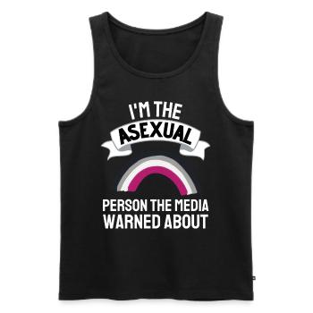 Ace Pride Month Lustiges Geschenk LGBT Asexuell - Männer Premium Bio Tank Top - Schwarz - Vorne - Michal (187cm)