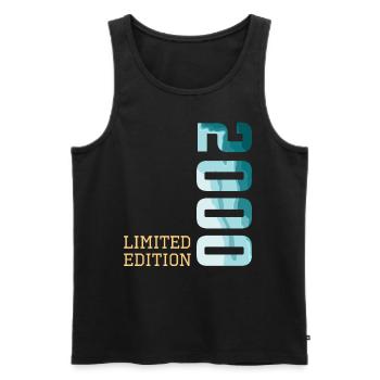 2000 Édition Limitée - Débardeur bio Premium Homme - noir - Devant - Michal (187cm)