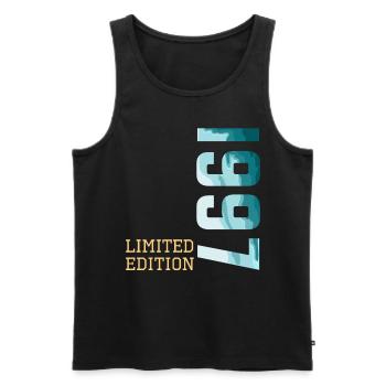 1997 Limited Edition - Men's Premium Organic Tank Top - black - Front - Michal (187cm)