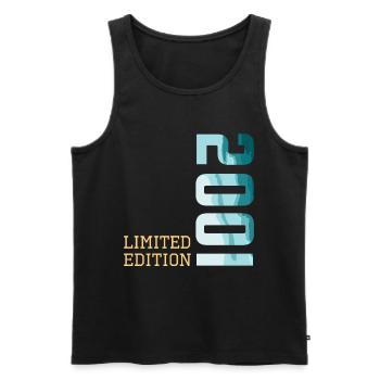 2001 Limited Edition - Männer Premium Bio Tank Top - Schwarz - Vorne - Michal (187cm)