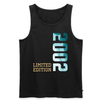2002 Limited Edition - Men's Premium Organic Tank Top - black - Front - Michal (187cm)