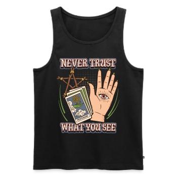 Wahrsagung Okkultismus Handlesen, Palmistry Spruch - Männer Premium Bio Tank Top - Schwarz - Vorne - AI Model Male 178 light (178cm)