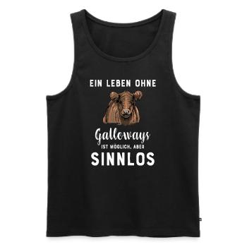 Galloway Rind I Schottland Rinderzucht Geschenk - Männer Premium Bio Tank Top - Schwarz - Vorne - AI Model Male 178 light (178cm)