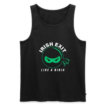 Sortie irlandaise comme un cadeau de la Saint-Patrick ninja - Débardeur bio Premium Homme - noir - Devant - Michal (187cm)