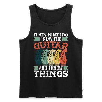 That's what i do i play the Guitar and i - Men's Premium Organic Tank Top - black - Front - AI Model Male 178 light (178cm)