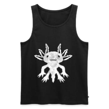 Finnish Goth Aesthetic Gothic Axolotl Goth - Männer Premium Bio Tank Top - Schwarz - Vorne - AI Model Male 178 light (178cm)