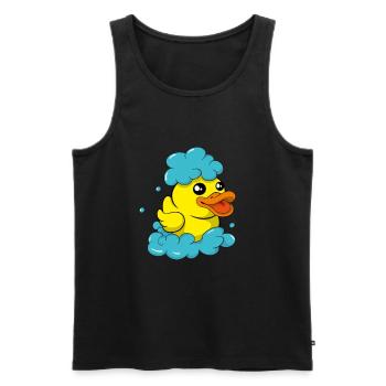 Rubber Duck Cute Bathing Duck Bathing Fun Soap Maker - Men's Premium Organic Tank Top - black - Front - AI Model Male 178 light (178cm)