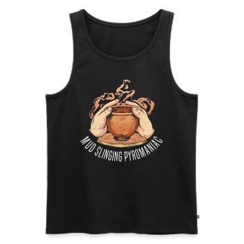 Töpfern Ton Töpferkurs Töpferei Getöpfert - Männer Premium Bio Tank Top - Schwarz - Vorne - AI Model Male 178 light (178cm)