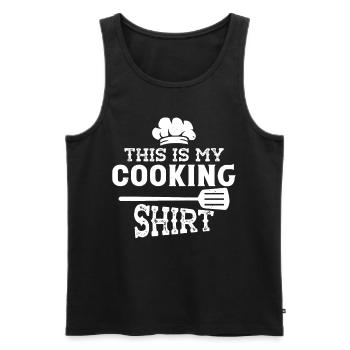 This is my Cooking - Männer Premium Bio Tank Top - Schwarz - Vorne - Michal (187cm)