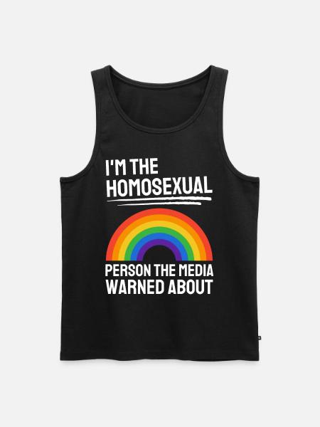 Rainbow Gay Pride Gift LGBT - Men's Premium Organic Tank Top - black
