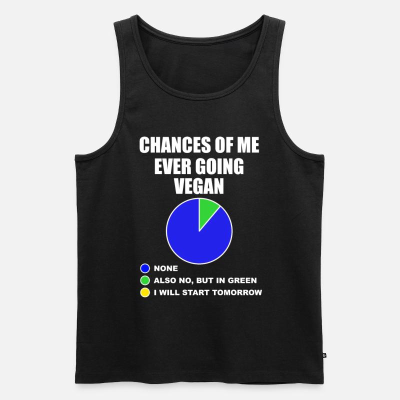 Me going Vegan - Männer Premium Bio Tank Top - Schwarz