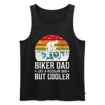 Mountain Biking Dad Like A Regular Dad But Cooler - Men's Premium Organic Tank Top - black - Front - Michal (187cm)