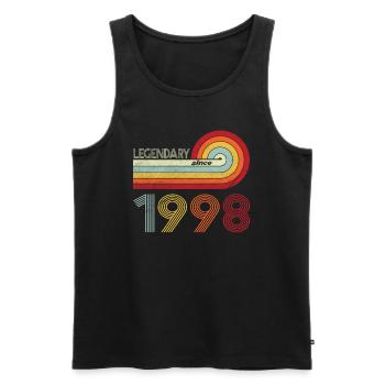 1998 Geburtstag Legendary since Vintage Rainbow - Männer Premium Bio Tank Top - Schwarz - Vorne - AI Model Male 178 light (178cm)