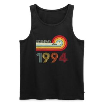 1994 Geburtstag Legendary since Vintage Rainbow - Männer Premium Bio Tank Top - Schwarz - Vorne - Michal (187cm)