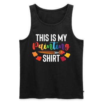 This Is My Painting Shirt For Painter - Men's Premium Organic Tank Top - black - Front - Michal (187cm)