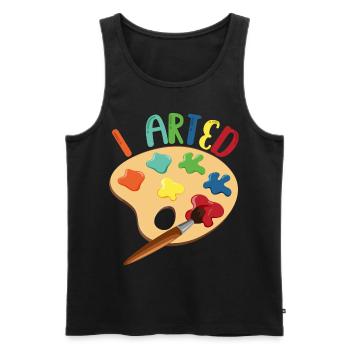 I Arted For Painter - Men's Premium Organic Tank Top - black - Front - AI Model Male 178 light (178cm)