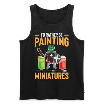 I'd Rather Be Painting Miniatures For Artist - Männer Premium Bio Tank Top - Schwarz - Vorne - AI Model Male 178 light (178cm)