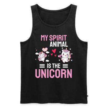 Fantasy Tierliebhaber Geschenk Lustiges Einhorn - Männer Premium Bio Tank Top - Schwarz - Vorne - AI Model Male 178 light (178cm)