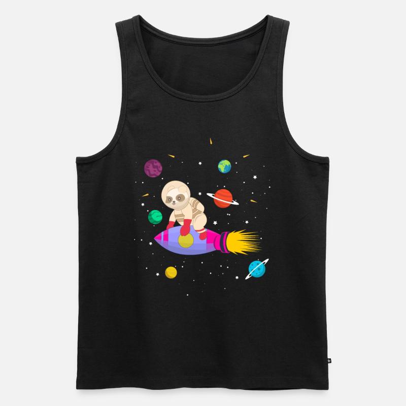 Future astronaut panda bear - Men's Premium Organic Tank Top - black