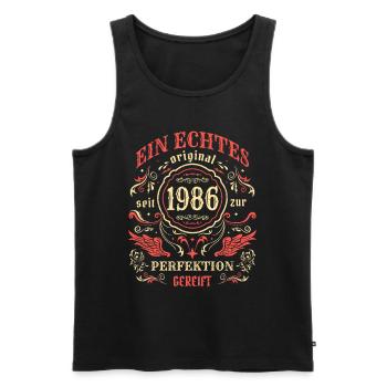 1986 Ein echtes Original seit 1986 - Männer Premium Bio Tank Top - Schwarz - Vorne - Michal (187cm)