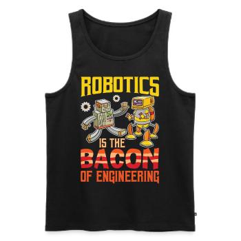 La robotique est le bacon de l’ingénierie pour la robotique - Débardeur bio Premium Homme - noir - Devant - Michal (187cm)