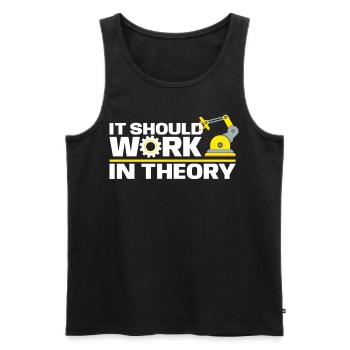 It Should Work In Theory For Robotic Enginners - Männer Premium Bio Tank Top - Schwarz - Vorne - AI Model Male 178 light (178cm)