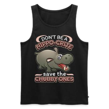 Lustiges Nilpferd, Flusspferd Nilpferd-Pun, Spruch - Männer Premium Bio Tank Top - Schwarz - Vorne - AI Model Male 178 light (178cm)