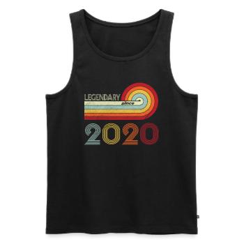2020 Geburtstag Legendary since Vintage Rainbow - Männer Premium Bio Tank Top - Schwarz - Vorne - AI Model Male 178 light (178cm)