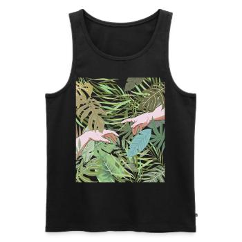 Coconut Girl Création Esthétique D’Adam - Débardeur bio Premium Homme - noir - Devant - AI Model Male 178 light (178cm)