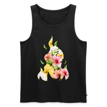 Coconut Girl Aesthetic Hibiscus Flame - Männer Premium Bio Tank Top - Schwarz - Vorne - AI Model Male 178 light (178cm)