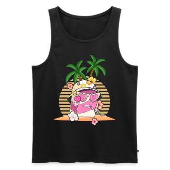 Coconut Girl Aesthetic Strawberry Milk - Männer Premium Bio Tank Top - Schwarz - Vorne - AI Model Male 178 light (178cm)