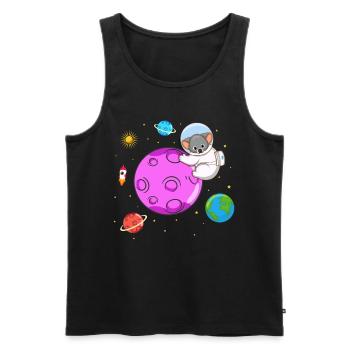 Koala-Liebhaber Koala-Flüsterer Pflanzenfresser - Männer Premium Bio Tank Top - Schwarz - Vorne - AI Model Male 178 light (178cm)