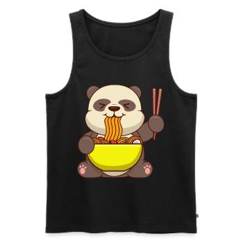 Panda Ramen Japanisches Essen - Männer Premium Bio Tank Top - Schwarz - Vorne - Michal (187cm)